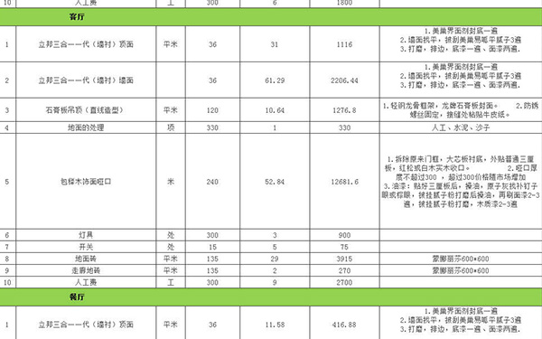 桐乡装修报价单